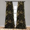 Ambesonne Boho Moth Curtains, Mystic Feel Wild Nature Wingy Animals with Trippy Colors Print Neutral, Window Treatments 2 Panel Set for Living Room Bedroom, Pair of – 28″ x 84″, Plum Purple Sea Blue(Charcoal Grey Mustard)