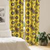 Ambesonne Boho Moth Curtains, Mystic Feel Wild Nature Wingy Animals with Trippy Colors Print Neutral, Window Treatments 2 Panel Set for Living Room Bedroom, Pair of – 28″ x 84″, Plum Purple Sea Blue(Earth Yellow and Pale Orange)