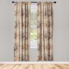 Ambesonne Boho Moth Curtains, Mystic Feel Wild Nature Wingy Animals with Trippy Colors Print Neutral, Window Treatments 2 Panel Set for Living Room Bedroom, Pair of – 28″ x 84″, Plum Purple Sea Blue(Dark Cocoa Beige and Tan)