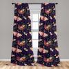 Ambesonne Boho Moth Curtains, Mystic Feel Wild Nature Wingy Animals with Trippy Colors Print Neutral, Window Treatments 2 Panel Set for Living Room Bedroom, Pair of – 28″ x 84″, Plum Purple Sea Blue(Indigo Magenta Yellow)