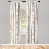 Ambesonne Boho Moth Curtains, Mystic Feel Wild Nature Wingy Animals with Trippy Colors Print Neutral, Window Treatments 2 Panel Set for Living Room Bedroom, Pair of – 28″ x 84″, Plum Purple Sea Blue(Pastel Brown and Pale Camel)