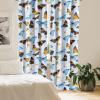 Ambesonne Boho Moth Curtains, Mystic Feel Wild Nature Wingy Animals with Trippy Colors Print Neutral, Window Treatments 2 Panel Set for Living Room Bedroom, Pair of – 28″ x 84″, Plum Purple Sea Blue(Pale Orange and Sky Blue)