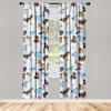 Ambesonne Boho Moth Curtains, Mystic Feel Wild Nature Wingy Animals with Trippy Colors Print Neutral, Window Treatments 2 Panel Set for Living Room Bedroom, Pair of – 28″ x 84″, Plum Purple Sea Blue(Pale Orange and Sky Blue)