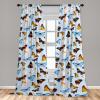 Ambesonne Boho Moth Curtains, Mystic Feel Wild Nature Wingy Animals with Trippy Colors Print Neutral, Window Treatments 2 Panel Set for Living Room Bedroom, Pair of – 28″ x 84″, Plum Purple Sea Blue(Pale Orange and Sky Blue)