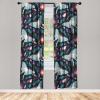 Ambesonne Boho Moth Curtains, Mystic Feel Wild Nature Wingy Animals with Trippy Colors Print Neutral, Window Treatments 2 Panel Set for Living Room Bedroom, Pair of – 28″ x 84″, Plum Purple Sea Blue(Pale Mint Green Indigo)
