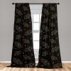 Ambesonne Boho Wings Curtains, Cottagecore Inspired Neutral Butterfly Pattern with Floral Ornaments, Window Treatments 2 Panel Set for Living Room Bedroom, Pair of – 28″ x 84″, Dark Sand Brown Taupe(Dark Brown Pale Orange)