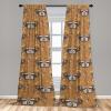 Ambesonne Boho Wings Curtains, Cottagecore Inspired Neutral Butterfly Pattern with Floral Ornaments, Window Treatments 2 Panel Set for Living Room Bedroom, Pair of – 28″ x 84″, Dark Sand Brown Taupe(Pale Brown Cinnamon)