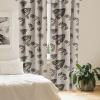 Ambesonne Boho Wings Curtains, Cottagecore Inspired Neutral Butterfly Pattern with Floral Ornaments, Window Treatments 2 Panel Set for Living Room Bedroom, Pair of – 28″ x 84″, Dark Sand Brown Taupe(Pale Tan Dark Taupe Ecru)