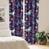 Ambesonne Boho Wings Curtains, Cottagecore Inspired Neutral Butterfly Pattern with Floral Ornaments, Window Treatments 2 Panel Set for Living Room Bedroom, Pair of – 28″ x 84″, Dark Sand Brown Taupe(Pale Mint Green Purple)