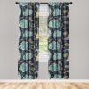 Ambesonne Boho Wings Curtains, Cottagecore Inspired Neutral Butterfly Pattern with Floral Ornaments, Window Treatments 2 Panel Set for Living Room Bedroom, Pair of – 28″ x 84″, Dark Sand Brown Taupe(Sea Blue Earth Yellow)