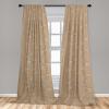 Ambesonne Boho Wings Curtains, Cottagecore Inspired Neutral Butterfly Pattern with Floral Ornaments, Window Treatments 2 Panel Set for Living Room Bedroom, Pair of – 28″ x 84″, Dark Sand Brown Taupe(Camel Pale Vermilion)