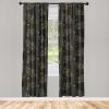 Ambesonne Boho Wings Curtains, Cottagecore Inspired Neutral Butterfly Pattern with Floral Ornaments, Window Treatments 2 Panel Set for Living Room Bedroom, Pair of – 28″ x 84″, Dark Sand Brown Taupe(Dark Brown Pale Orange)