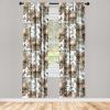 Ambesonne Boho Wings Curtains, Cottagecore Inspired Neutral Butterfly Pattern with Floral Ornaments, Window Treatments 2 Panel Set for Living Room Bedroom, Pair of – 28″ x 84″, Dark Sand Brown Taupe(White Camel Reseda Green)