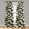 Ambesonne Boho Wings Curtains, Cottagecore Inspired Neutral Butterfly Pattern with Floral Ornaments, Window Treatments 2 Panel Set for Living Room Bedroom, Pair of – 28″ x 84″, Dark Sand Brown Taupe(Dark Cocoa Reseda Green)