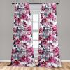 Ambesonne Boho Wings Curtains, Cottagecore Inspired Neutral Butterfly Pattern with Floral Ornaments, Window Treatments 2 Panel Set for Living Room Bedroom, Pair of – 28″ x 84″, Dark Sand Brown Taupe(Ivory Magenta Lilac)