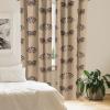 Ambesonne Boho Wings Curtains, Cottagecore Inspired Neutral Butterfly Pattern with Floral Ornaments, Window Treatments 2 Panel Set for Living Room Bedroom, Pair of – 28″ x 84″, Dark Sand Brown Taupe(Dark Sand Brown Taupe)