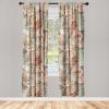 Ambesonne Boho Wings Curtains, Cottagecore Inspired Neutral Butterfly Pattern with Floral Ornaments, Window Treatments 2 Panel Set for Living Room Bedroom, Pair of – 28″ x 84″, Dark Sand Brown Taupe(Laurel Green Pale Caramel)
