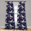 Ambesonne Boho Wings Curtains, Cottagecore Inspired Neutral Butterfly Pattern with Floral Ornaments, Window Treatments 2 Panel Set for Living Room Bedroom, Pair of – 28″ x 84″, Dark Sand Brown Taupe(Plum Pale Mint Green)