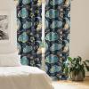 Ambesonne Boho Wings Curtains, Cottagecore Inspired Neutral Butterfly Pattern with Floral Ornaments, Window Treatments 2 Panel Set for Living Room Bedroom, Pair of – 28″ x 84″, Dark Sand Brown Taupe(Sea Blue Earth Yellow)