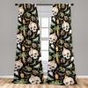 Ambesonne Boho Wings Curtains, Cottagecore Inspired Neutral Butterfly Pattern with Floral Ornaments, Window Treatments 2 Panel Set for Living Room Bedroom, Pair of – 28″ x 84″, Dark Sand Brown Taupe(Dark Green Reseda Green)