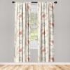 Ambesonne Boho Wings Curtains, Cottagecore Inspired Neutral Butterfly Pattern with Floral Ornaments, Window Treatments 2 Panel Set for Living Room Bedroom, Pair of – 28″ x 84″, Dark Sand Brown Taupe(Champagne Coral Sea Blue)
