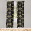 Ambesonne Boho Wings Curtains, Cottagecore Inspired Neutral Butterfly Pattern with Floral Ornaments, Window Treatments 2 Panel Set for Living Room Bedroom, Pair of – 28″ x 84″, Dark Sand Brown Taupe(Dark Brown Earth Yellow)