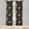 Ambesonne Boho Wings Curtains, Cottagecore Inspired Neutral Butterfly Pattern with Floral Ornaments, Window Treatments 2 Panel Set for Living Room Bedroom, Pair of – 28″ x 84″, Dark Sand Brown Taupe(Dark Taupe Apricot Cream)