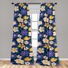 Ambesonne Boho Wings Curtains, Cottagecore Inspired Neutral Butterfly Pattern with Floral Ornaments, Window Treatments 2 Panel Set for Living Room Bedroom, Pair of – 28″ x 84″, Dark Sand Brown Taupe(Blue Violet Mustard)