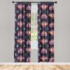 Ambesonne Boho Wings Curtains, Cottagecore Inspired Neutral Butterfly Pattern with Floral Ornaments, Window Treatments 2 Panel Set for Living Room Bedroom, Pair of – 28″ x 84″, Dark Sand Brown Taupe(Dark Indigo White Purple)