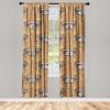 Ambesonne Boho Wings Curtains, Cottagecore Inspired Neutral Butterfly Pattern with Floral Ornaments, Window Treatments 2 Panel Set for Living Room Bedroom, Pair of – 28″ x 84″, Dark Sand Brown Taupe(Pale Brown Cinnamon)
