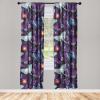 Ambesonne Boho Wings Curtains, Cottagecore Inspired Neutral Butterfly Pattern with Floral Ornaments, Window Treatments 2 Panel Set for Living Room Bedroom, Pair of – 28″ x 84″, Dark Sand Brown Taupe(Pale Mint Green Purple)