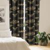 Ambesonne Boho Wings Curtains, Cottagecore Inspired Neutral Butterfly Pattern with Floral Ornaments, Window Treatments 2 Panel Set for Living Room Bedroom, Pair of – 28″ x 84″, Dark Sand Brown Taupe(Dark Brown Earth Yellow)