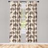 Ambesonne Boho Wings Curtains, Cottagecore Inspired Neutral Butterfly Pattern with Floral Ornaments, Window Treatments 2 Panel Set for Living Room Bedroom, Pair of – 28″ x 84″, Dark Sand Brown Taupe(Beige Dark Taupe Ecru)
