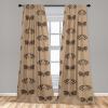 Ambesonne Boho Wings Curtains, Cottagecore Inspired Neutral Butterfly Pattern with Floral Ornaments, Window Treatments 2 Panel Set for Living Room Bedroom, Pair of – 28″ x 84″, Dark Sand Brown Taupe(Dark Sand Brown Taupe)