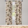 Ambesonne Boho Wings Curtains, Cottagecore Inspired Neutral Butterfly Pattern with Floral Ornaments, Window Treatments 2 Panel Set for Living Room Bedroom, Pair of – 28″ x 84″, Dark Sand Brown Taupe(Pale Sepia Cocoa Cinnamon)