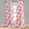 Ambesonne Boho Wings Curtains, Cottagecore Inspired Neutral Butterfly Pattern with Floral Ornaments, Window Treatments 2 Panel Set for Living Room Bedroom, Pair of – 28″ x 84″, Dark Sand Brown Taupe(Rose Cinnamon Pale Coffee)