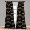 Ambesonne Boho Wings Curtains, Cottagecore Inspired Neutral Butterfly Pattern with Floral Ornaments, Window Treatments 2 Panel Set for Living Room Bedroom, Pair of – 28″ x 84″, Dark Sand Brown Taupe(Dark Brown Earth Yellow)