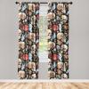 Ambesonne Boho Wings Curtains, Cottagecore Inspired Neutral Butterfly Pattern with Floral Ornaments, Window Treatments 2 Panel Set for Living Room Bedroom, Pair of – 28″ x 84″, Dark Sand Brown Taupe(Charcoal Grey Champagne)