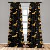 Ambesonne Boho Wings Curtains, Cottagecore Inspired Neutral Butterfly Pattern with Floral Ornaments, Window Treatments 2 Panel Set for Living Room Bedroom, Pair of – 28″ x 84″, Dark Sand Brown Taupe(Dark Taupe Apricot Cream)