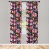 Ambesonne Delicate Roses Curtains, Neutral Vintage Floral Scene with Leafy Ornaments Romantic Print, Window Treatments 2 Panel Set for Living Room Bedroom, Pair of – 28″ x 63″, Pastel Pink Pale Grey(Mustard Pastel Pink)