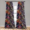 Ambesonne Delicate Roses Curtains, Neutral Vintage Floral Scene with Leafy Ornaments Romantic Print, Window Treatments 2 Panel Set for Living Room Bedroom, Pair of – 28″ x 63″, Pastel Pink Pale Grey(Blue Violet Vermilion)