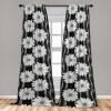 Ambesonne Delicate Roses Curtains, Neutral Vintage Floral Scene with Leafy Ornaments Romantic Print, Window Treatments 2 Panel Set for Living Room Bedroom, Pair of – 28″ x 63″, Pastel Pink Pale Grey(Black Grey White)