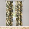 Ambesonne Delicate Roses Curtains, Neutral Vintage Floral Scene with Leafy Ornaments Romantic Print, Window Treatments 2 Panel Set for Living Room Bedroom, Pair of – 28″ x 63″, Pastel Pink Pale Grey(Pale Earth Yellow Cream)