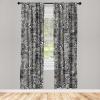 Ambesonne Delicate Roses Curtains, Neutral Vintage Floral Scene with Leafy Ornaments Romantic Print, Window Treatments 2 Panel Set for Living Room Bedroom, Pair of – 28″ x 63″, Pastel Pink Pale Grey(Pale Grey Charcoal Grey)