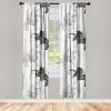 Ambesonne Delicate Roses Curtains, Neutral Vintage Floral Scene with Leafy Ornaments Romantic Print, Window Treatments 2 Panel Set for Living Room Bedroom, Pair of – 28″ x 63″, Pastel Pink Pale Grey(Coconut Charcoal Grey)