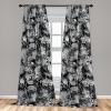 Ambesonne Delicate Roses Curtains, Neutral Vintage Floral Scene with Leafy Ornaments Romantic Print, Window Treatments 2 Panel Set for Living Room Bedroom, Pair of – 28″ x 63″, Pastel Pink Pale Grey(Charcoal Grey Pale Grey)