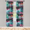 Ambesonne Delicate Roses Curtains, Neutral Vintage Floral Scene with Leafy Ornaments Romantic Print, Window Treatments 2 Panel Set for Living Room Bedroom, Pair of – 28″ x 63″, Pastel Pink Pale Grey(Hot Pink Teal Vermilion)