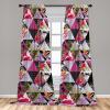 Ambesonne Delicate Roses Curtains, Neutral Vintage Floral Scene with Leafy Ornaments Romantic Print, Window Treatments 2 Panel Set for Living Room Bedroom, Pair of – 28″ x 63″, Pastel Pink Pale Grey(Pistachio Green Magenta)