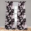 Ambesonne Delicate Roses Curtains, Neutral Vintage Floral Scene with Leafy Ornaments Romantic Print, Window Treatments 2 Panel Set for Living Room Bedroom, Pair of – 28″ x 63″, Pastel Pink Pale Grey(Pale Mauve Plum Pale Grey)