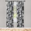 Ambesonne Delicate Roses Curtains, Neutral Vintage Floral Scene with Leafy Ornaments Romantic Print, Window Treatments 2 Panel Set for Living Room Bedroom, Pair of – 28″ x 63″, Pastel Pink Pale Grey(Charcoal Grey Pale Grey)
